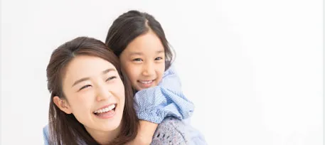 親子の笑顔