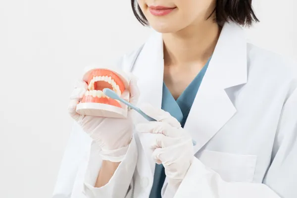 女性が説明している様子